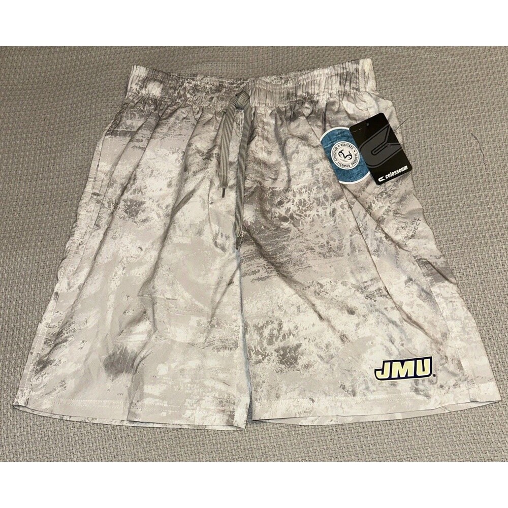 Men's MEDIUM Colosseum Gray/White Realtree Swim Shorts NWT